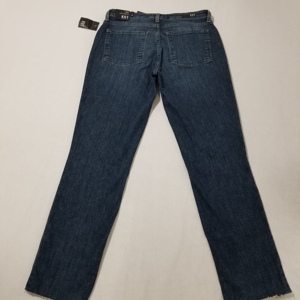 Kut From The Kloth Jeans 4 NWT High Rise Reese Fab AB Ankle Straight Leg Raw Hem - Picture 2 of 11